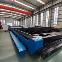 Machine de découpe laser à fibre sur rail au sol de 20 kW grand format, forte pénétration du faisceau pour la fabrication d'alliages épais en ingénierie