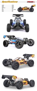 Voiture RC FS Racing FS33651P à l'échelle 1/8, 4 roues motrices, buggy brushless ARTR, moteur 4274 2000KV, ESC 150A, vitesse maximale de 90 km/h - Product Image 3