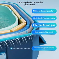 Familienfreundlicher, faltbarer PVC- & PC-Aufblasbarer Pool, großer Outdoor-Standpool für den Heimgebrauch mit Kinder- & Baby-Schwimmbecken