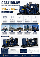 Groupe électrogène diesel marin SCDC100JW 100 kW alimenté par un groupe électrogène marin SCDC WP6CD132E201 pour bateaux de pêche et ferries de passagers