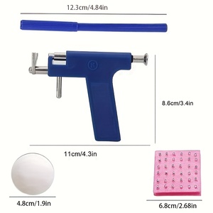 ชุดเครื่องมือเจาะหูชุดปืนเจาะหูที่ง่ายและปลอดภัยชุดปืนเจาะหูเพื่อความปลอดภัยพร้อมเครื่องมือหมุดเหล็กปืนหมุดย้ำตัวเอง - Product Image 5
