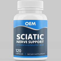 Capsules de soutien naturel pour la santé du nerf sciatique, marque privée, complexe de vitamine B, soutien articulaire, acide alpha-lipoïque, 60 unités, pour adultes