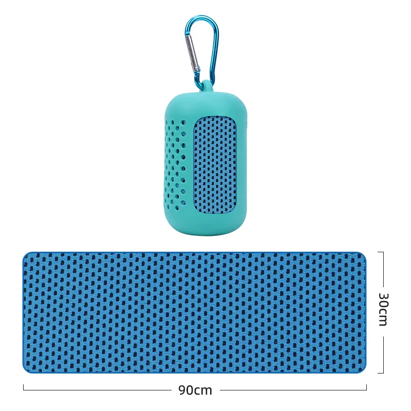 2024 Hot New Product Portable Quick-drying Absorb Beach Antimicrobial Silicone Gym Towel Case Camping Cooling Towel for Towel