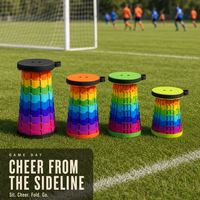 Tabouret de sport durable avec siège rond en plastique pour les matchs de football, les jours de match, les spectateurs sur le côté du terrain, pour encourager les fans passionnés, utilisation sur le terrain
