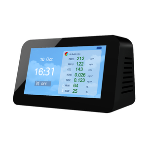 Monitor de Calidad del Aire 10 en 1 para Oficina en Casa con Detectores de CO2, PM2.5, PM1.0, PM10, TVOC, HCHO, Alarma de Temperatura y Humedad, Soporte para Guardar Datos - Product Image 4