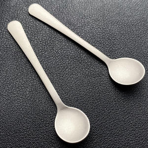 Cuillère à condiments en titane pur mini 7,4 cm, finition sablée, cuillère à dessert, cuillère doseuse pour cuisine - Product Image 3