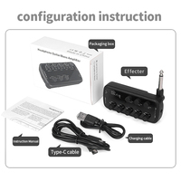 Mini amplificateur de casque pour guitare électrique et basse, portable et rechargeable, avec effet de réverbération à temporisation.