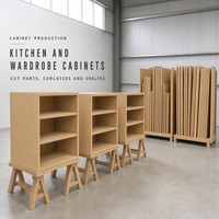 Panneau MDF uni de qualité E2, 18 mm, avec matériau en fibres de bois, MDF moderne pour la production de meubles de cuisine et d'armoires
