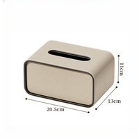 Boîte à mouchoirs moderne en cuir PU de luxe, porte-serviettes pour la décoration de la maison, boîte à mouchoirs de bureau