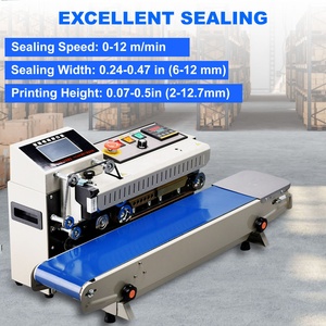 FR-1600 Machine de scellage horizontale de bureau à chaleur continue, avec codage par jet d'encre par pulvérisation et impression de date, vente en gros usine - Product Image 4