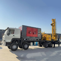 Plateforme de forage de puits d'eau montée sur camion, machine de forage d'eau profonde de 600 m