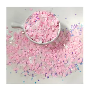 500g san valentino argilla polimerica cuore busta fette di argilla coriandoli per fai da te Nail Art artigianato plastica Klei fango melma riempimento