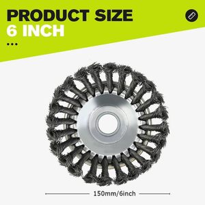 Tête de coupe universelle en fil d'acier avec lame rotative, largeur de coupe de 8 pouces, compatible avec la plupart des débroussailleuses, outil de désherbage de jardin - Product Image 3