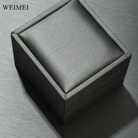 Boîte cadeau de bijoux en cuir gris grande taille pour ensembles emballage haut de gamme disponible avec logo personnalisé pour les marques de luxe