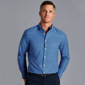 Camisas <span class=keywords><strong>de</strong></span> <span class=keywords><strong>Vestir</strong></span> Oxford <span class=keywords><strong>de</strong></span> Manga Larga <span class=keywords><strong>para</strong></span> <span class=keywords><strong>Hombre</strong></span>, Estilo Clásico <span class=keywords><strong>para</strong></span> Oficina y Negocios - Product Image 4