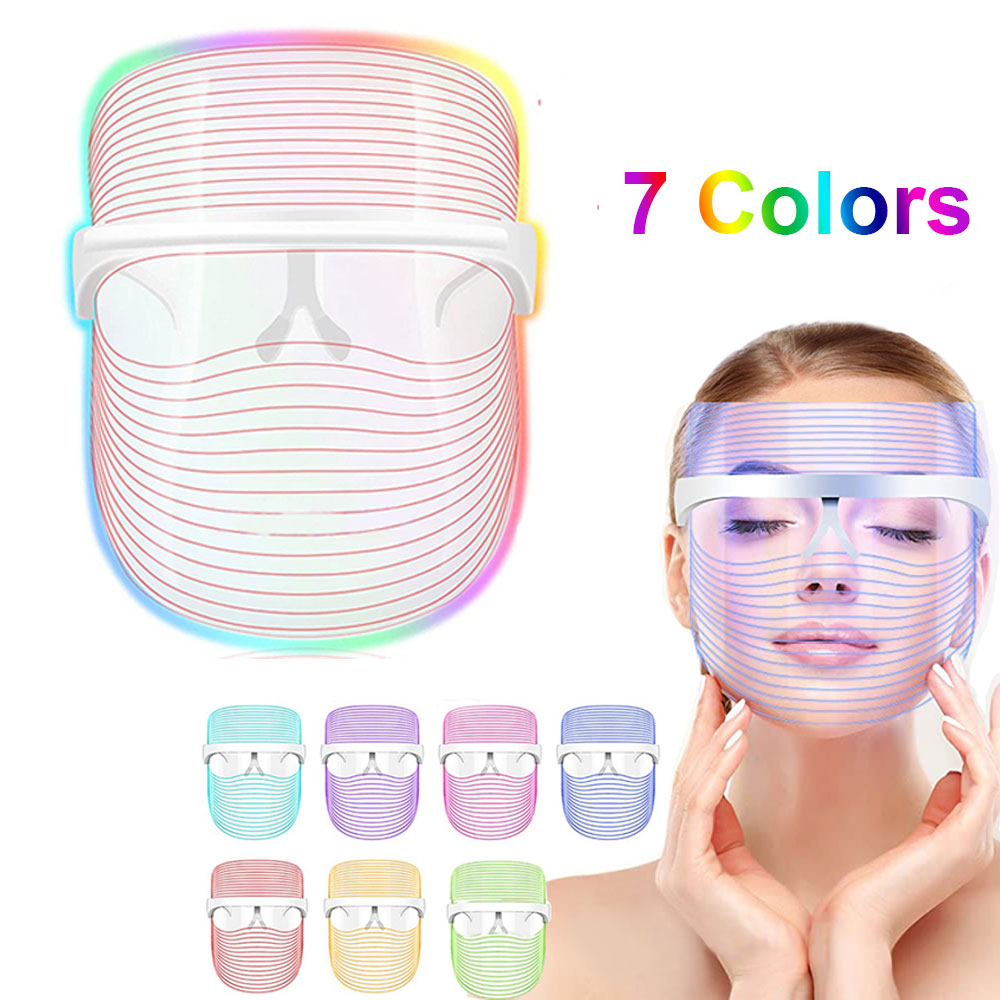 Maschera per la terapia della luce dello strumento per la cura della pelle del viso uso maschera a Led terapia della luce rossa per il viso a casa 7 in 1 pelle ringiovanimento del viso tecnologia Ltd.