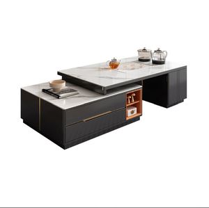 <span class=keywords><strong>Mesa</strong></span> de té de apartamento de tamaño pequeño con juego de té, combinación de gabinete de TV telescópico <span class=keywords><strong>para</strong></span> sala de estar en casa - Product Image 5