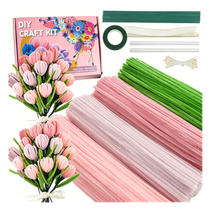 วัสดุทำความสะอาดท่อแบบกำมะหยี่ขนาด 8 มม. สำหรับงานประดิษฐ์ DIY สร้างสรรค์ ตกแต่งห้องเรียนศิลปะสำหรับเด็ก และงานประดิษฐ์ทำมือจากท่อ - Product Image 4
