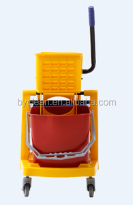 AF08075 BAIYUN Outils de NETTOYAGE 34L Mop Wringer avec deux seaux Wringer Trolley pour le bureau Hôtel Restaurant - Product Image 3