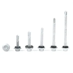 Gran oferta, cabeza de truss Torx personalizada, tornillo autoperforante, cabeza de arandela hexagonal de acero inoxidable, tornillos autoperforantes Tek para Metal