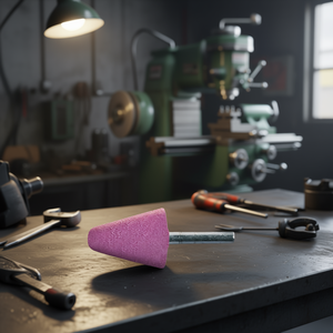 Cono Abrasivo Rosa Vitificado Fervi Mole 1020 para Pulido y Rectificado de Precisión - Product Image 3