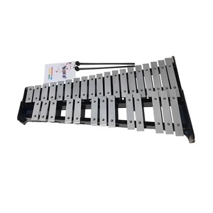 Glockenspiel en métal argenté à 30 notes avec 2 maillets en caoutchouc, instrument de percussion Orff, vente en gros - Product Image 1