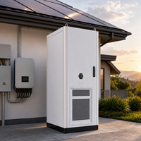 Armoire de stockage d'énergie 261 kWh 125 kW LiFePO4 à refroidissement liquide, protection IP55, BMS intelligent, pour réduction des pics de consommation, compatible réseau (On/Off/Hybride) et micro-réseau