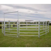 Panneaux de clôture pour chevaux en acier galvanisé Q235, robustes et portables, avec portillon de passage, fabrication OEM