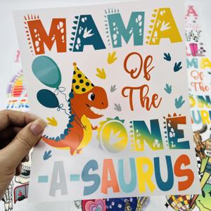 Vente en gros d'usine, transferts thermiques DTF personnalisés de haute qualité, conçus par des mamans, autocollants en vinyle pour t-shirts - Product Image 1