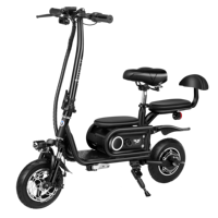 Vélo électrique portable et léger, mini, avec cadre en acier, batterie intégrée, moteur roue arrière 500W, batterie plomb-acide, pour adultes et enfants