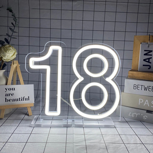 Livraison rapide enseigne lumineuse LED personnalisée logo joyeux anniversaire fête maison chambre mariage enseigne lumineuse - Product Image 6