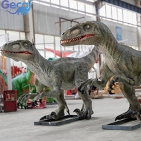 Dinosaures animatroniques grandeur nature pour parc d'attractions, modèle de dinosaure mécanique pour exposition, capteur infrarouge