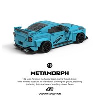 PB PB8846 Nuevo Kit de Coche Deportivo MOC, Serie Supercar, Modelo de Juguete para Armar, Coche de Carreras para Niños, Regalos, 428 Piezas, Escala 1:32, Juego de Bloques de Construcción