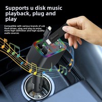 Lecteur MP3 de voiture OEM ODM avec émetteur FM, chargeur allume-cigare, écran LED, appels mains libres et lecture de musique USB