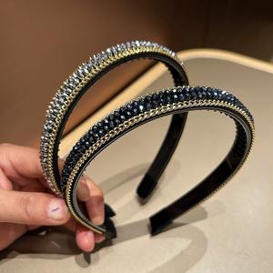 Diadema Ancha con Cuentas de Cristal Hecha a Mano para Mujer, Accesorio de Moda para el Cabello - Product Image 2