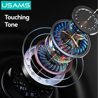 USAMS E02 2025 Earbud TWS ANC ENC Terbaru Sangat Nyaman Dipakai Headphone Bluetooth 5.3