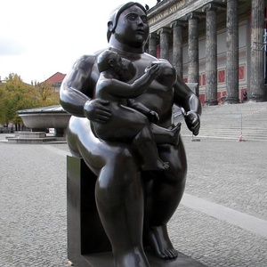 Scultura di Alta Qualità in Bronzo/Ottone Raffigurante Donna Corpulenta, Stile <span class=keywords><strong>Botero</strong></span>, Fusione Artistica Personalizzabile - Product Image 5