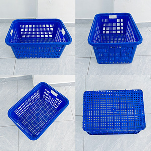<b>Rectangular</b> Thickened Plastic <b>Storage</b> <b>Basket</b> B-302 No 3 Deep With Handle For Toys Clothing Vegetables And Sundries - Product Image 1