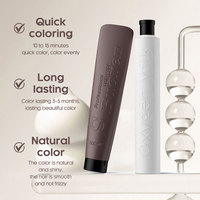 Oferta Especial Joynna, Tinte Mágico para el Cabello, a Base de Hierbas, Natural, Sin Amoníaco, No Daña el Cabello, Cubre el 100% de las Canas, 500ml*2, Color Negro
