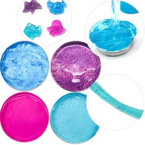 Slime avec accessoires, pâte à modeler cristalline, 4 couleurs, pour les jeunes de 7 à 14 ans, emballage en boîte de couleur, vente directe d'usine - Product Image 3