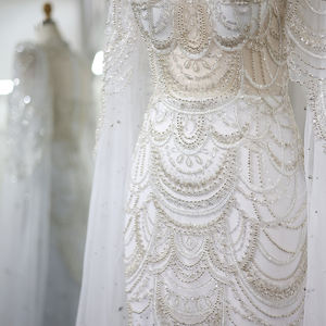 شارون قال SS145 أبيض عربي إسلامي فاخر دبي حورية البحر فساتين السهرة بورجوندي المرأة حفل زفاف حزب زائد حجم فستان حفلة موسيقية - Product Image 3