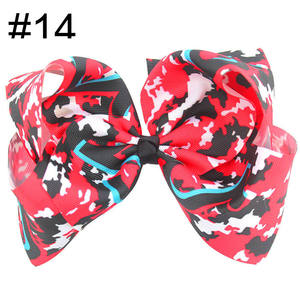 P107065 Custom 8 "Lazos grandes Tiktok para el cabello con clips para niños Cinta de grogrén hecha a mano Hairbow Baby Hair Bow Accesorios - Product Image 5