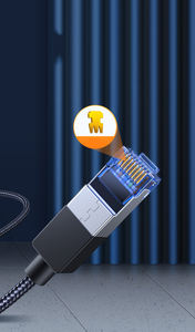 <span class=keywords><strong>Cable</strong></span> <span class=keywords><strong>Ethernet</strong></span> de Nailon Ms New de 1M, <span class=keywords><strong>Cable</strong></span> de Red Gigabit Cat 8 de Alta Velocidad 40Gbps - Product Image 6