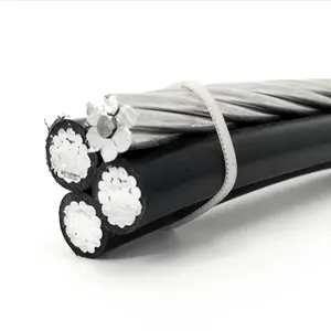 0.6/1kv Overhead Aluminium Conductor XLPE Insulated Electric Cables Quadruplex Duplex Triplex Drop Electrical Wire ABC Cable