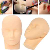 Tête de Mannequin d'Entraînement pour Extensions de Cils en Silicone, Meilleur Produit Coréen 2025, Modèle Plat, Outils de Maquillage