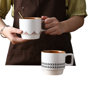 10oz Modern Eco-Friendly Simple <b>Teacup</b> Set High Appearance Custom Ceramic Coffee Mug - Product Image 1