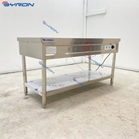 Bain-marie électrique autoportant en acier inoxydable à 8 bacs pour buffet