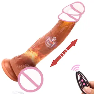 Mainan seks Dildo penggetar pendorong dengan 8.46 getar dan pemanasan dalam Dildo bergetar realistis untuk stimulasi g-spot dan Anal dengan