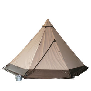 Lona ecológica <span class=keywords><strong>de</strong></span> algodón resistente, Pagoda <span class=keywords><strong>de</strong></span> doble capa, a prueba <span class=keywords><strong>de</strong></span> viento, para exteriores, tienda tipi impermeable para acampar al aire libre - Product Image 1