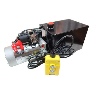 Groupe hydraulique 12V 24V 1.6Kw 4L 6L 8L 10L 12L avec réservoir de carburant pour camions bennes, système DC simple ou double action - Product Image 3